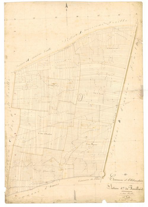 Allibaudières, section C dite du rouillard, feuille n° 2