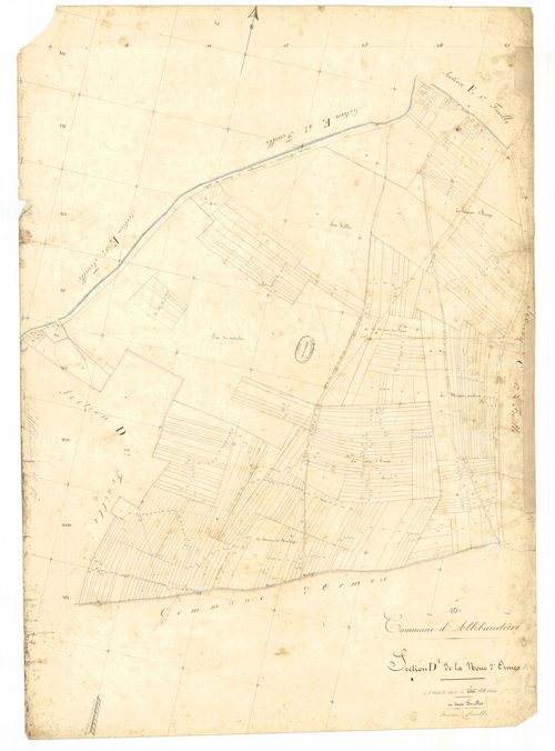 Allibaudières, section D dite d'ormes, feuille n° 1