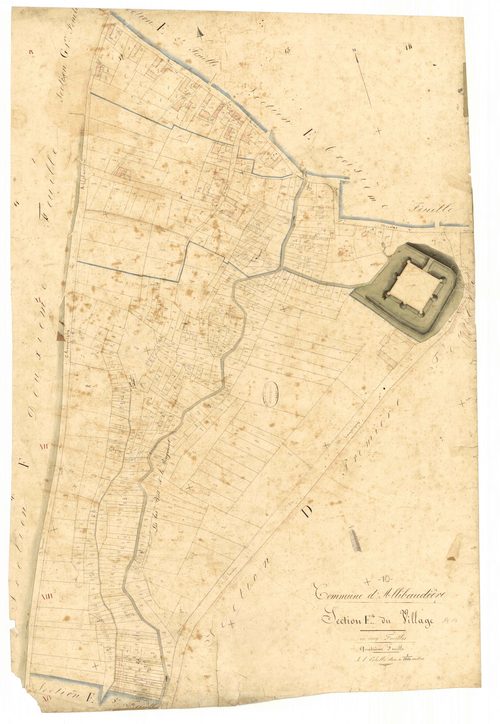 Allibaudières, section E dite du village, feuille n° 4