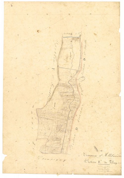 Allibaudières, section E dite du village, feuille n° 5