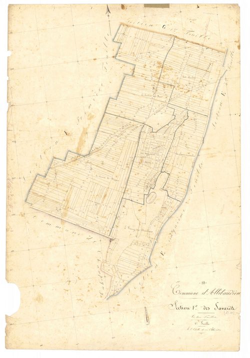 Allibaudières, section F dite des savards, feuille n° 2