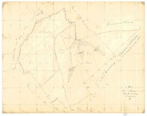 Amance, section I dite des bois et pâtures, feuille n° 1