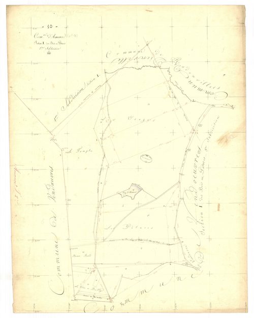 Amance, section I dite des bois et pâtures, feuille n° 2
