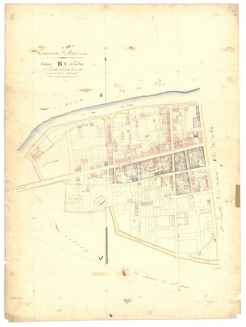 Arcis-sur-Aube, section B dite de la ville, feuille n° 1, parcelles n°1-552