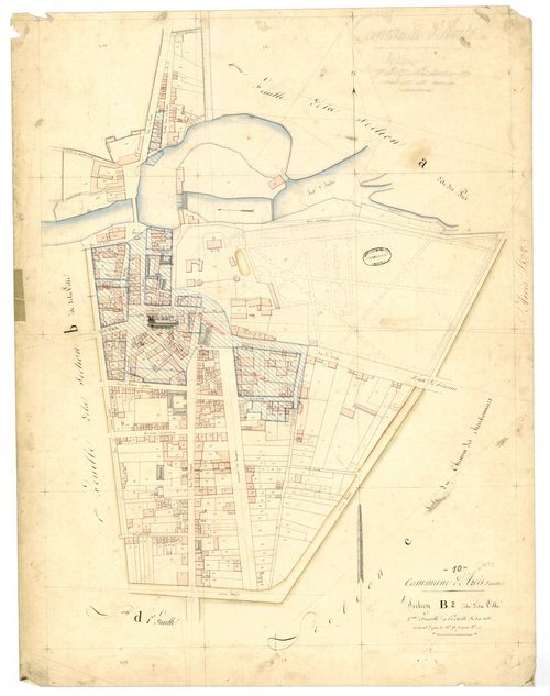 Arcis-sur-Aube, section B dite de la ville, feuille n° 2, parcelles n°553-1045