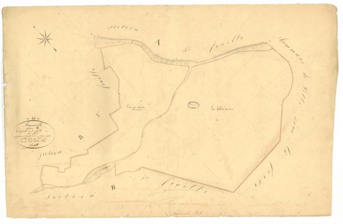 Arconville, section B dite de Fraville, feuille n° 4, parcelles n°674-725