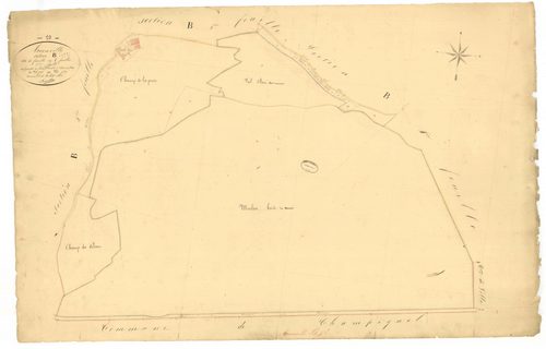 Arconville, section B dite de Fraville, feuille n° 5, parcelles n°726-761