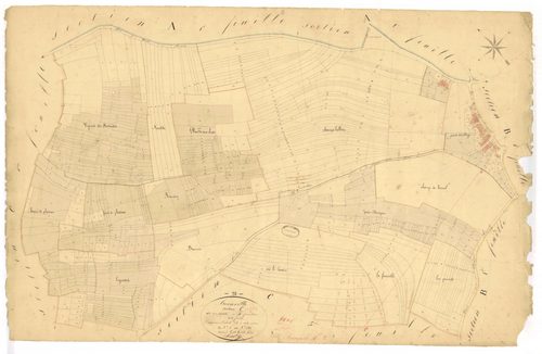 Arconville, section C dite des vignes, feuille n° 2, parcelles n°2-549
