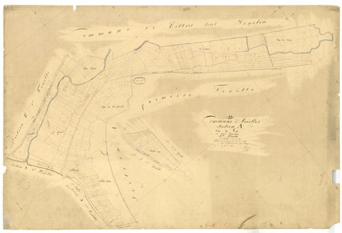 Arrelles, section A dite site de fiel, feuille n° 2, parcelles n°51-350