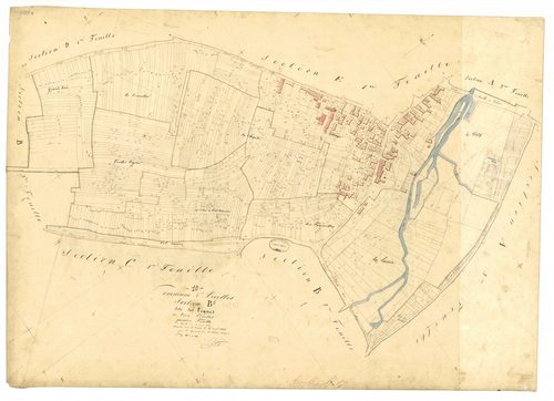 Arrelles, section B dite des vignes, feuille n° 1, parcelles n°1-1079