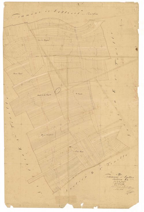 Arrelles, section E dite de la couple, feuille n° 2, parcelles n°925-1402
