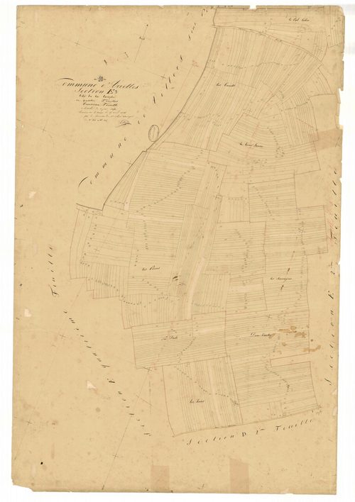 Arrelles, section E dite de la couple, feuille n° 3, parcelles n°1403-1895