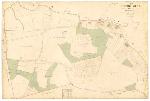 Arrembécourt, section C dite des courattes, parcelles n°1-317