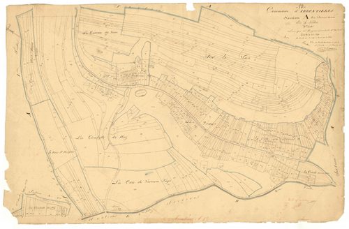 Arrentières, section A dite des dames noires, feuille n° 5, parcelles n°758-1225