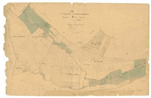 Arrentières, section B dite des eguerries, feuille n° 1, parcelles n°1-323