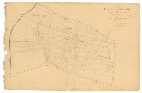 Arrentières, section D dite des rougeux, feuille n° 2, parcelles n°106-263