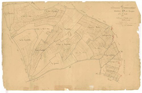 Arrentières, section D dite des rougeux, feuille n° 3, parcelles n°264-883