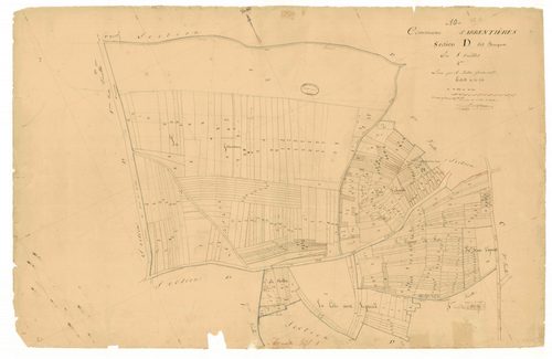 Arrentières, section D dite des rougeux, feuille n° 4, parcelles n°884-1230