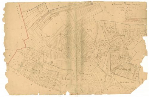 Arrentières, section D dite des rougeux, feuille n° 5, parcelles n°1231-1806