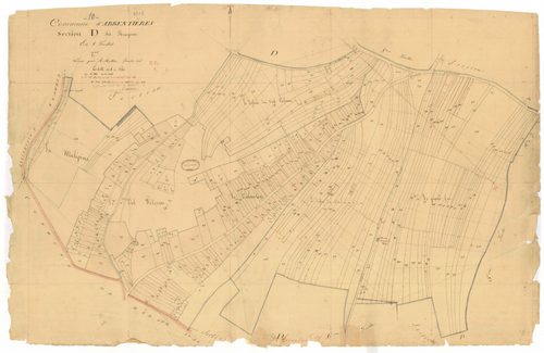 Arrentières, section D dite des rougeux, feuille n° 7, parcelles n°1886-2226