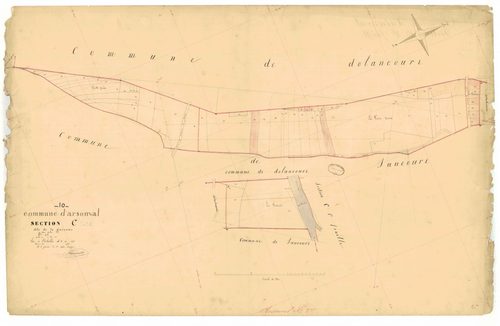 Arsonval, section C dite de la garenne, feuille n° 2, parcelles n°231-292