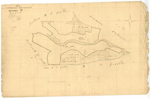 Arsonval, section D dite des gézivaux, feuille n° 2, parcelles n°390-496
