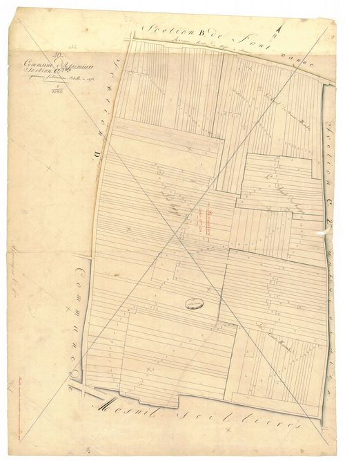 Assencières, section C, feuille n° 1