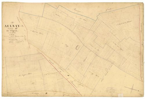 Aulnay, section A dite des vignes, feuille n° 2, parcelles n°490-861