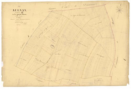 Aulnay, section B dite de la grande plaine, feuille n° 1, parcelles n°1-293