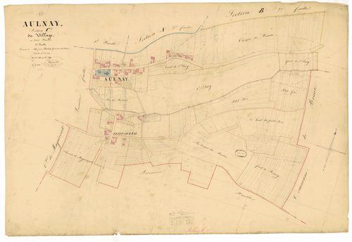 Aulnay, section C dite du village, feuille n° 2, parcelles n°266-590