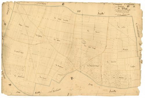 Auxon, section B dite du village, feuille n° 2