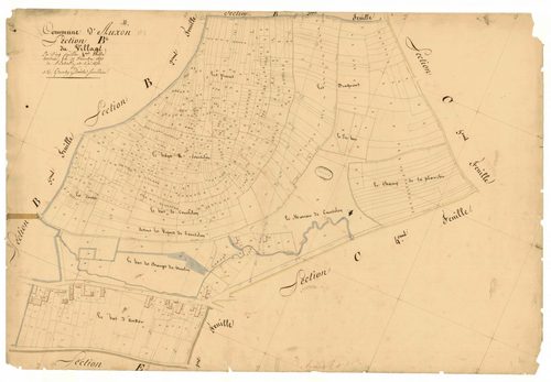 Auxon, section B dite du village, feuille n° 4