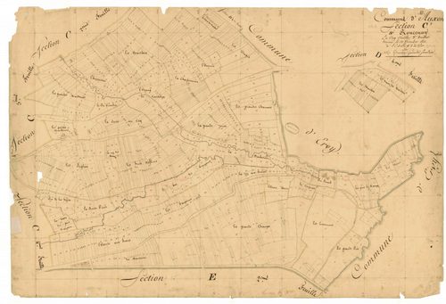 Auxon, section C dite de Roncenay, feuille n° 3, parcelles n°752-1714