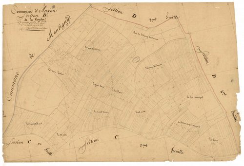 Auxon, section D dite de la coudré, feuille n° 1