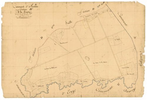 Auxon, section D dite de la coudré, feuille n° 3