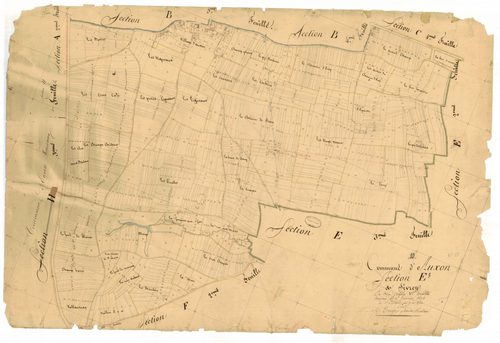 Auxon, section E dite de sivrey, feuille n° 1