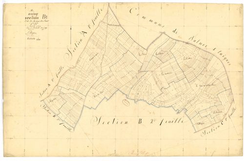 Avirey-Lingey, section B dite de la voie de Bar, feuille n° 1, parcelles n°1-540