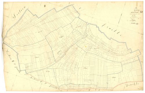 Avirey-Lingey, section B dite de la voie de Bar, feuille n° 2, parcelles n°541-1071