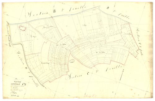 Avirey-Lingey, section C dite de la voie de balnos, feuille n° 2, parcelles n°388-665