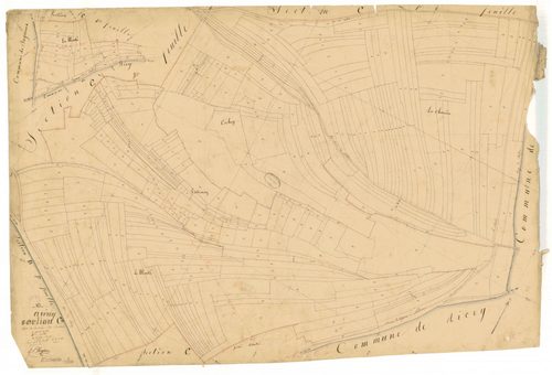 Avirey-Lingey, section C dite de la voie de balnos, feuille n° 4, parcelles n°958-1290