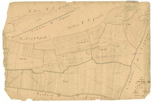 Avirey-Lingey, section D dite des chialots, feuille n° 1, parcelles n°1-609