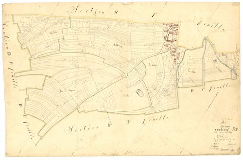 Avirey-Lingey, section D dite des chialots, feuille n° 2, parcelles n°610-1055