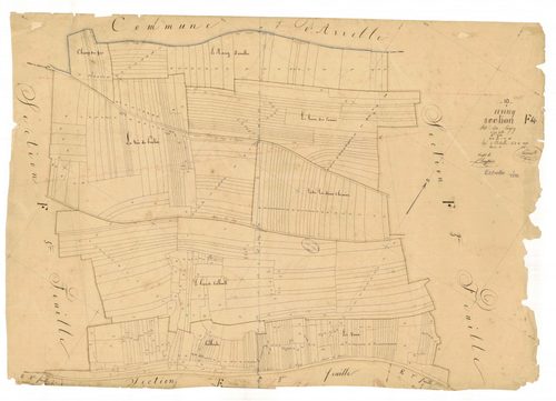 Avirey-Lingey, section F dite de Lingey, feuille n° 4, parcelles n°1596-1981