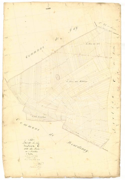 Avon-la-Pèze, section C dite du bois, feuille n° 1, parcelles n°1-322