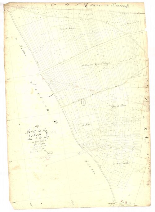 Avon-la-Pèze, section E dite de la Pèze, feuille n° 2, parcelles n°543-1065