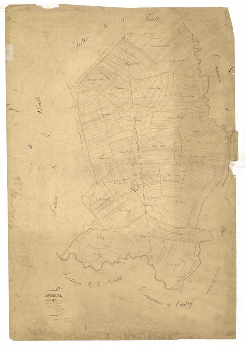 Avreuil, section A dite des bordes, feuille n° 2