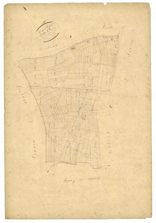 Avreuil, section C dite des vignes, feuille n° 1