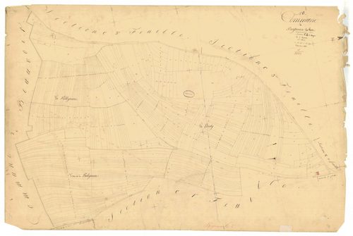 Bagneux-la-Fosse, section C dite de valognon, feuille n° 2, parcelles n°344-693