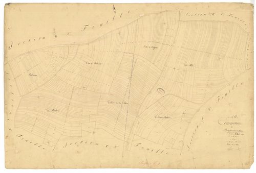 Bagneux-la-Fosse, section C dite de valognon, feuille n° 3, parcelles n°695-1038