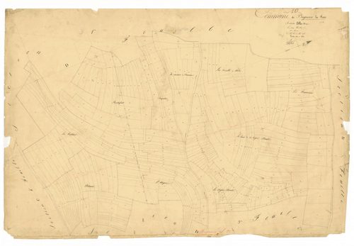 Bagneux-la-Fosse, section D dite des bruyères, feuille n° 2, parcelles n°60-376